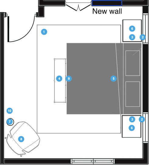 Online Designer Bedroom Floorplan