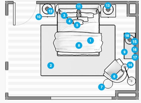 Online Designer Bedroom Floorplan