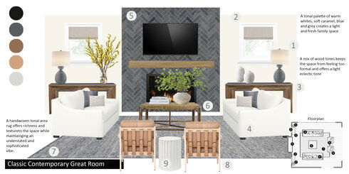 Modern Rustic Family Room with Screened-In Porch Drew F. Moodboard 1 thumb