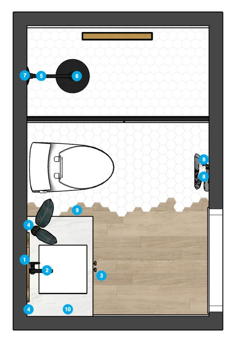 Online Designer Bathroom Floorplan