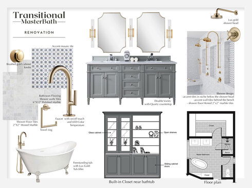 Transitional Master Bathroom Renovation Darya N. Moodboard 2 thumb