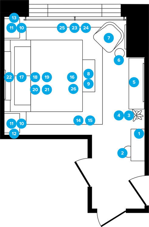 Online Designer Bedroom Floorplan