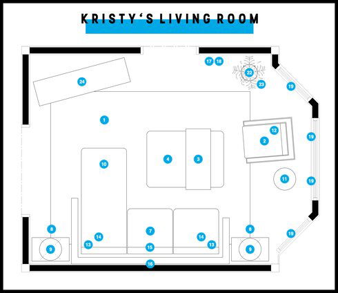 Online Designer Living Room Floorplan