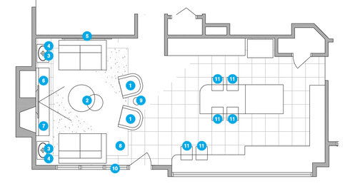 Online Designer Living Room Floorplan