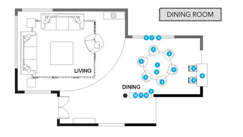 Online Designer Dining Room Floorplan