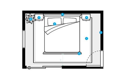 Online Designer Bedroom Floorplan