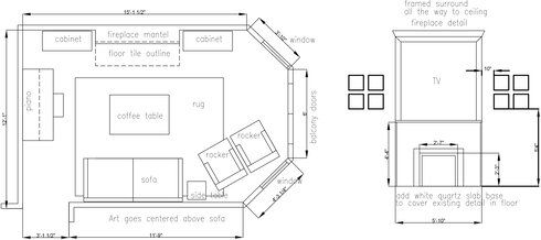 Online Designer Living Room Floorplan