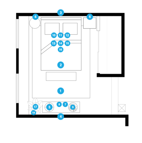 Online Designer Bedroom Floorplan