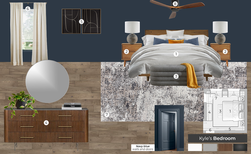 Mid-Century Modern Bedroom Transformation Carine C. Moodboard 1 thumb