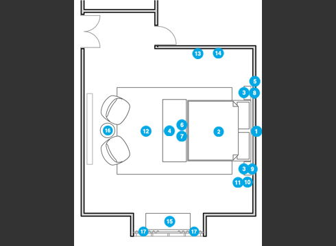 Online Designer Bedroom Floorplan