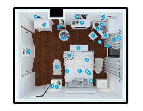 Online Designer Bedroom Floorplan