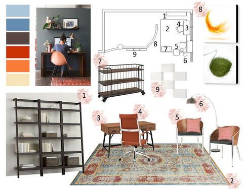 Nook Home Office Transformation  Jennifer A.  Moodboard 1 thumb