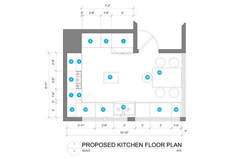 Online Designer Kitchen Floorplan