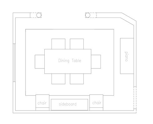 Online Designer Dining Room Floorplan