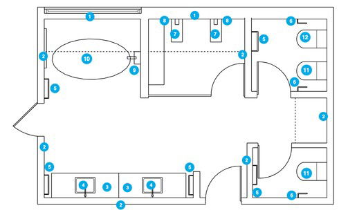 Online Designer Bathroom Floorplan