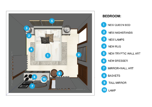 Online Designer Bedroom Floorplan