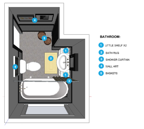 Online Designer Bathroom Floorplan