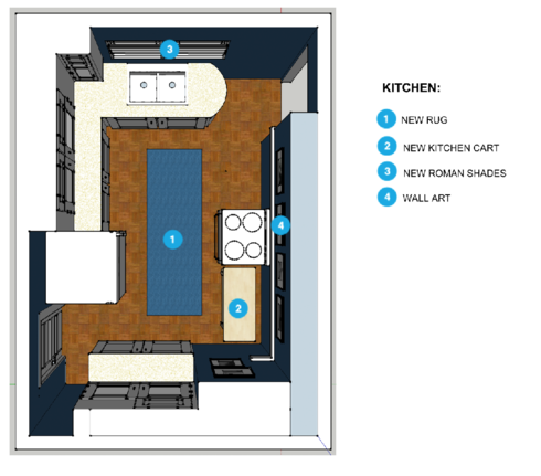 Online Designer Kitchen Floorplan