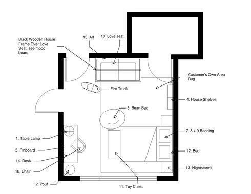 Online Designer Bedroom Floorplan