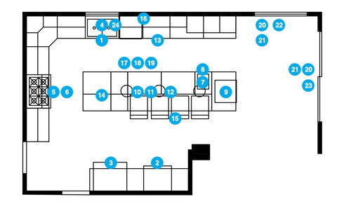 Online Designer Kitchen Floorplan