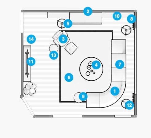 Online Designer Living Room Floorplan