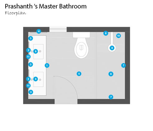 Online Designer Bathroom Floorplan