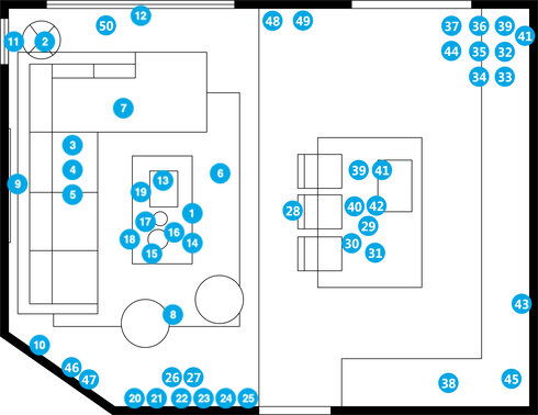 Online Designer Living Room Floorplan