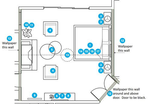 Online Designer Bedroom Floorplan