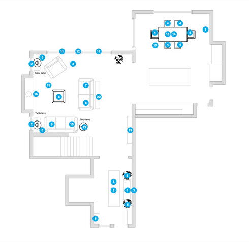 Online Designer Living Room Floorplan