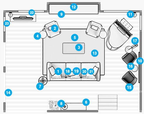 Online Designer Living Room Floorplan