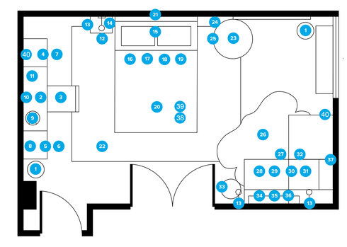 Online Designer Bedroom Floorplan