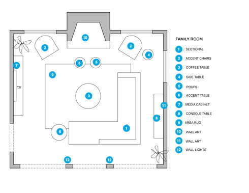 Online Designer Living Room Floorplan