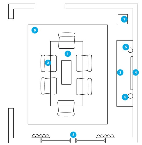 Online Designer Dining Room Floorplan
