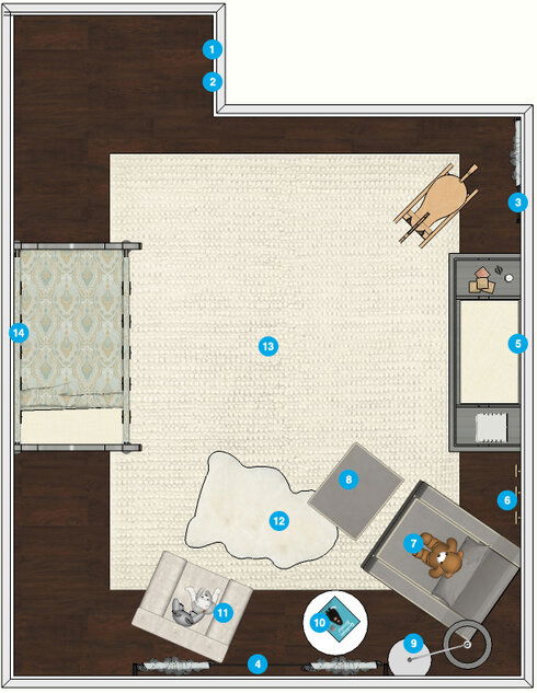 Online Designer Kids Room Floorplan