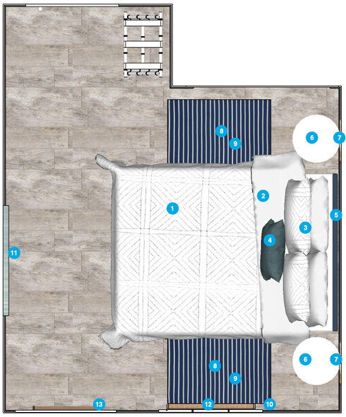 Online Designer Bedroom Floorplan