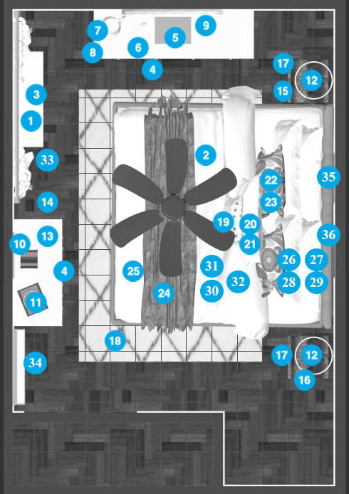 Online Designer Bedroom Floorplan