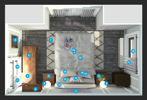Online Designer Bedroom Floorplan