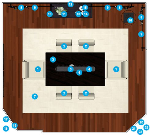 Online Designer Dining Room Floorplan