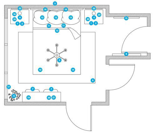 Online Designer Bedroom Floorplan