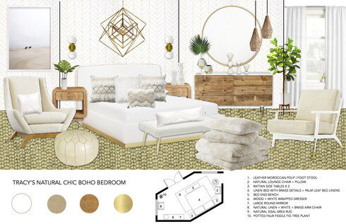 Contemporary Organic Master Bedroom & Kids Room Michelle B.  Moodboard 2 thumb