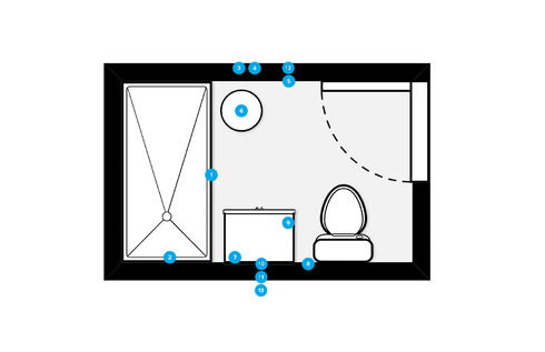 Online Designer Bathroom Floorplan