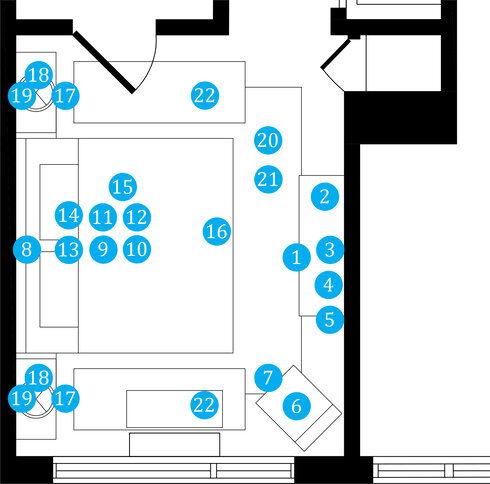 Online Designer Bedroom Floorplan