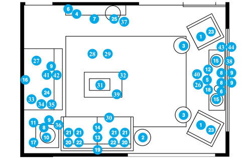 Online Designer Combined Living/Dining Floorplan