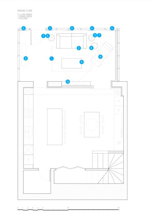 Online Designer Living Room Floorplan