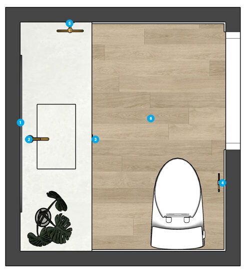 Online Designer Bathroom Floorplan