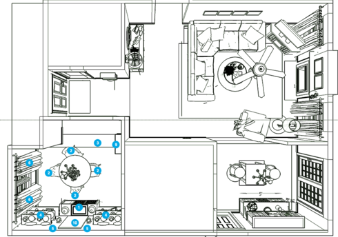 Online Designer Dining Room Floorplan