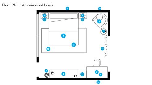 Online Designer Bedroom Floorplan