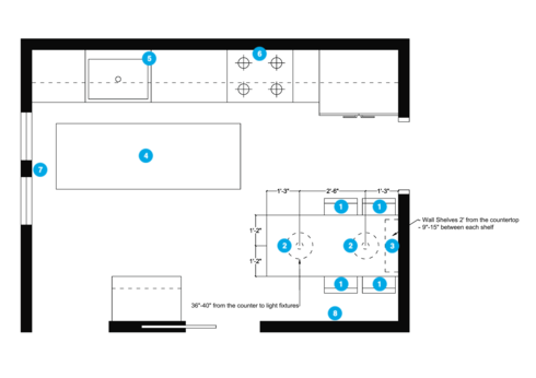 Online Designer Kitchen Floorplan