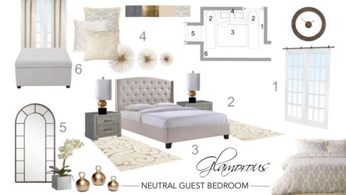 Transitional Style Guest Bedoom Yumilka S. Moodboard 2 thumb