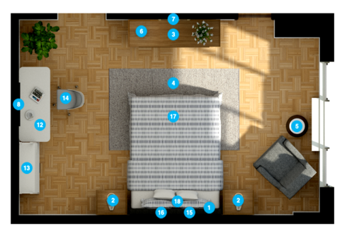 Online Designer Bedroom Floorplan